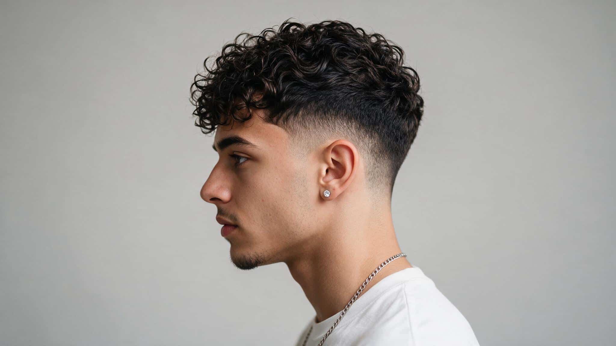taper haircut with voluminous swept back hair and gradually shortened sides creating a clean professional hairstyle for men