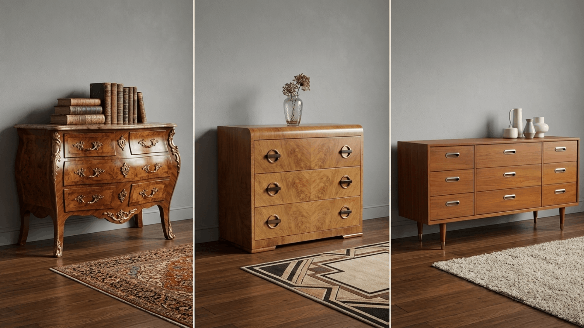 vintage antique and retro items compared by age style authenticity and production period