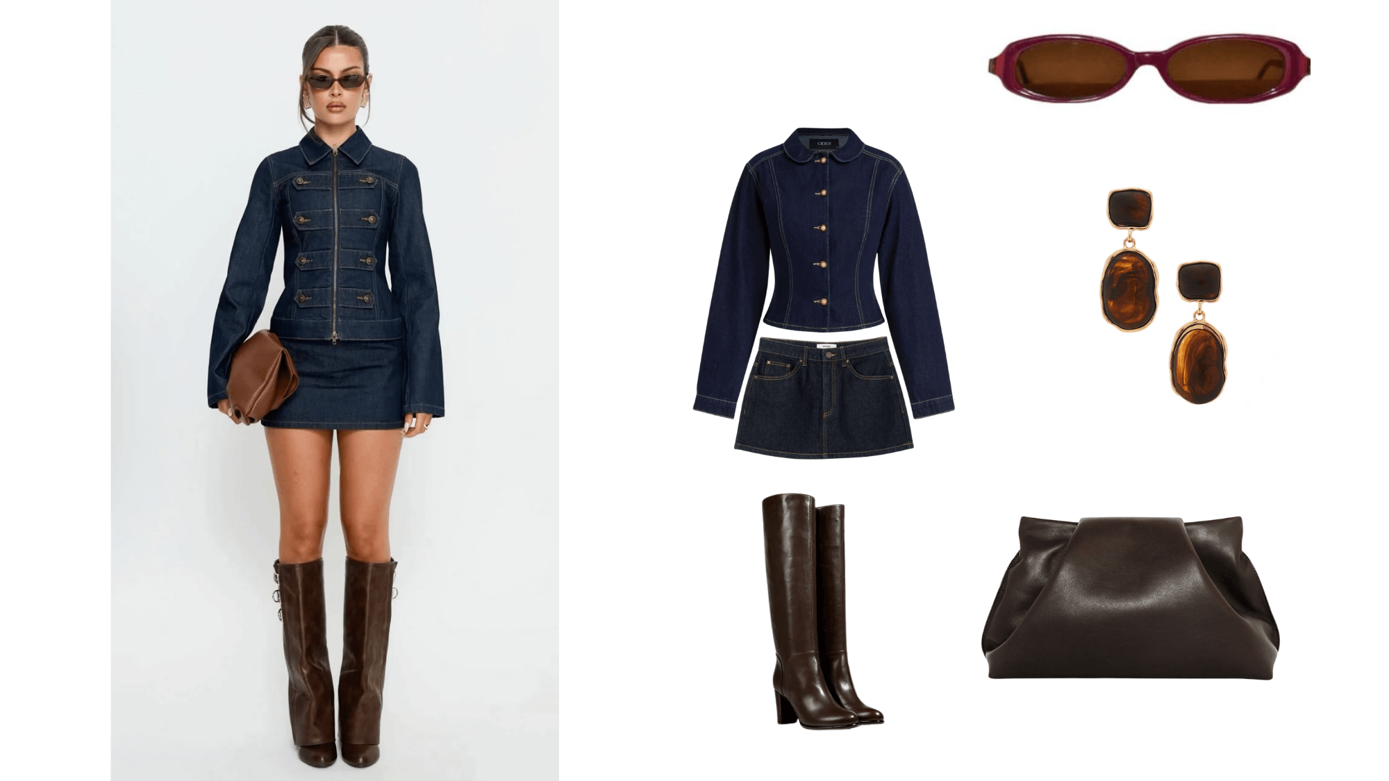 woman wearing a denim outfit with casual styling and modern fashion details for a relaxed everyday look