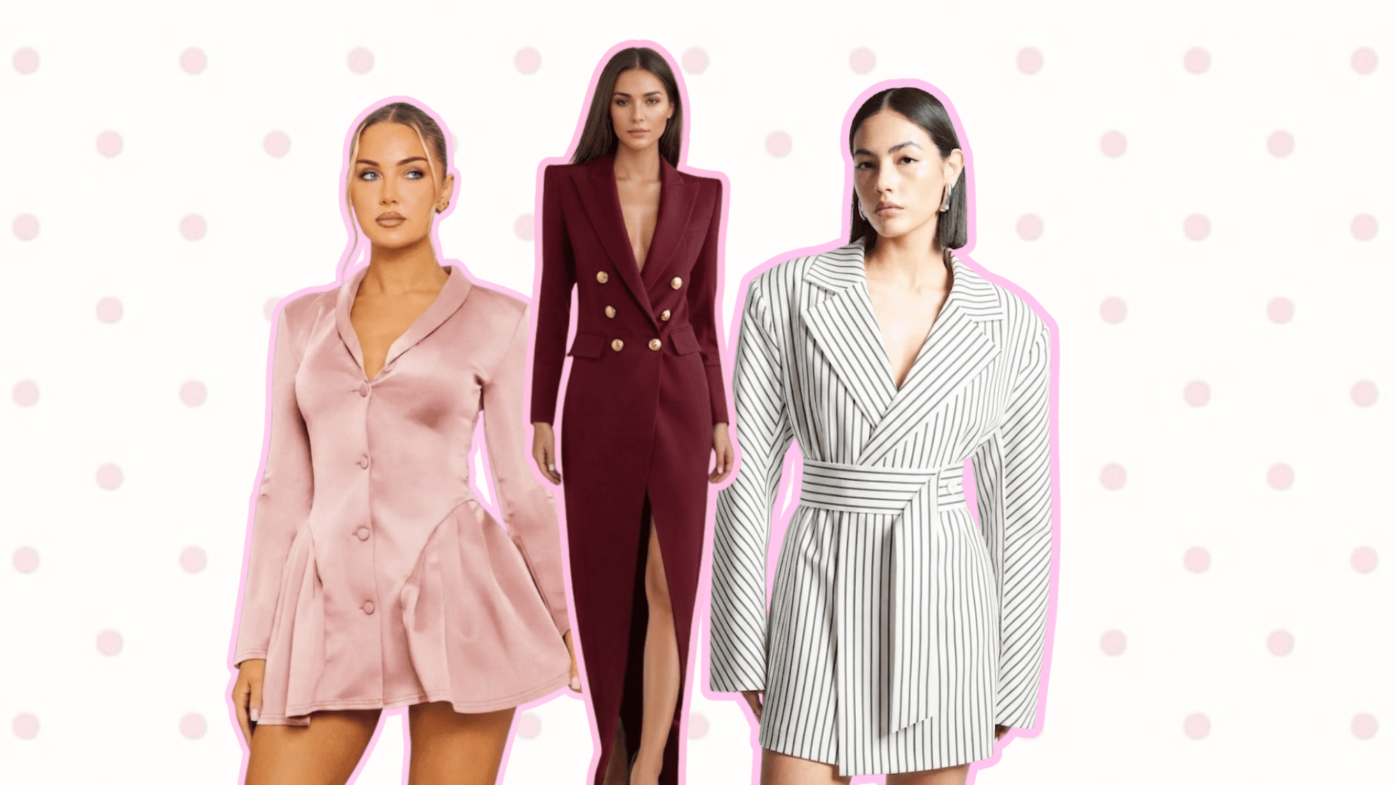 women wearing a tailored blazer dress with a fitted silhouette and elegant accessories for a polished outfit look