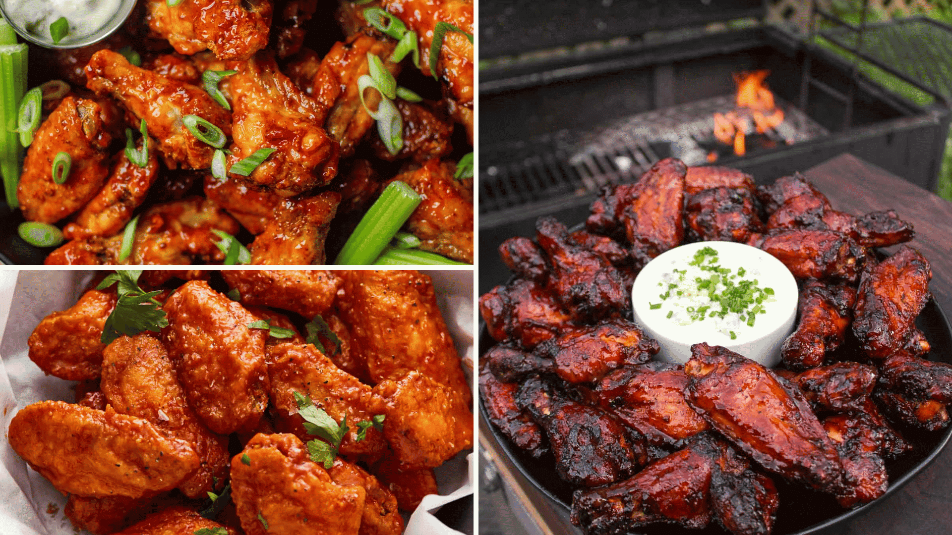 spicy buffalo wings served with creamy dipping sauce celery sticks and fresh herbs
