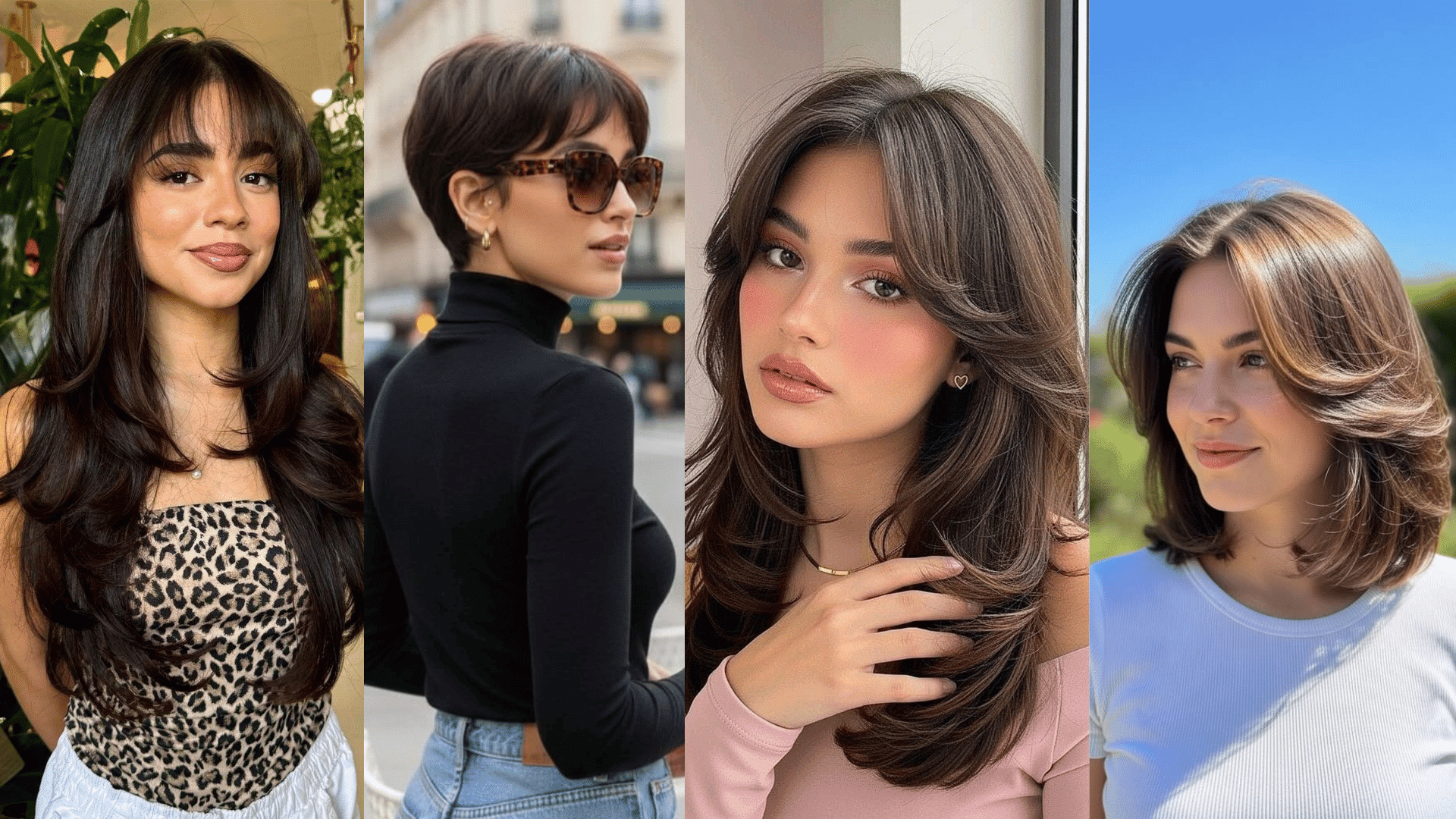 heart shaped face woman with flattering layered haircut for different hair lengths and textures