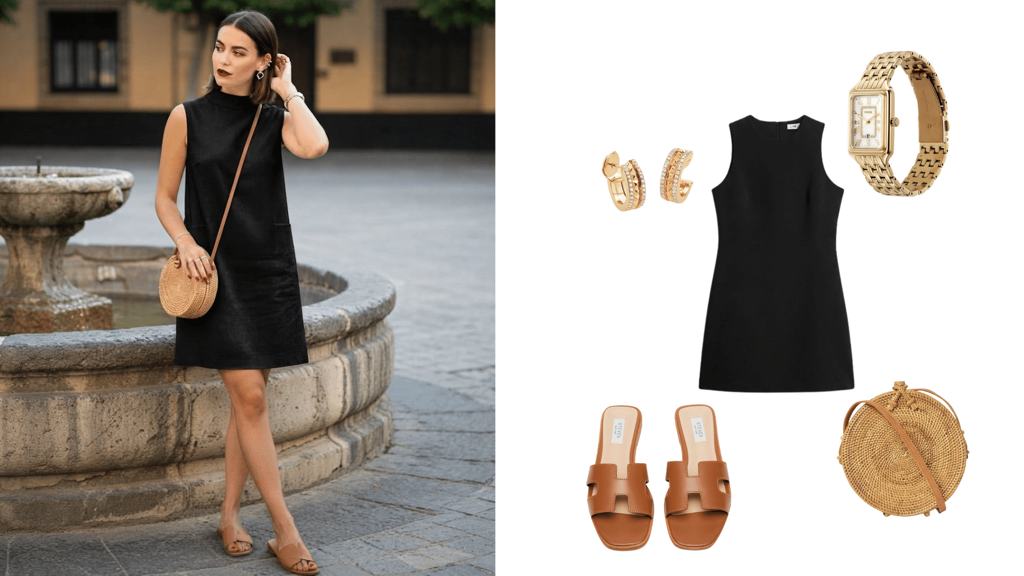 shift dress with a straight relaxed silhouette that hangs loosely from the shoulders for a simple comfortable look