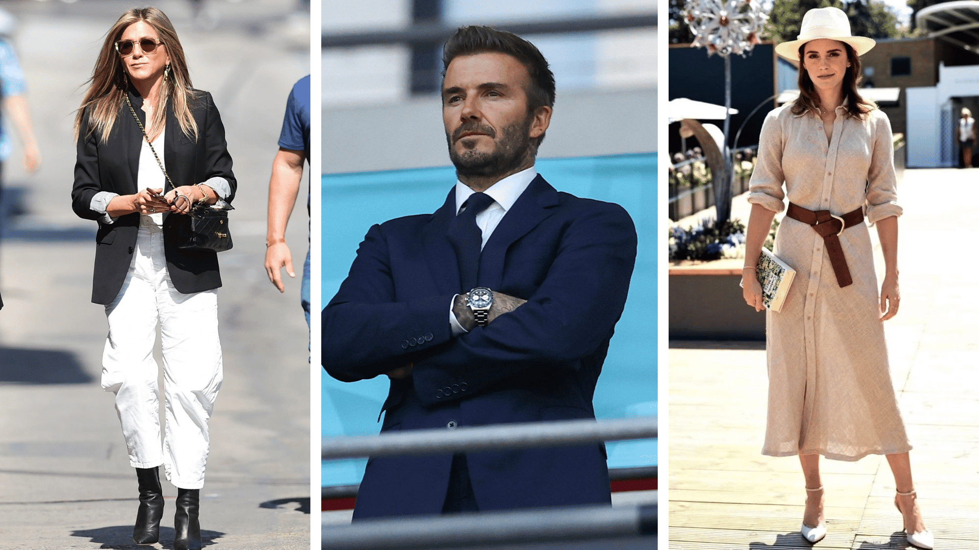 celebrities wearing smart casual shoes and accessories with polished details that complete their stylish outfits