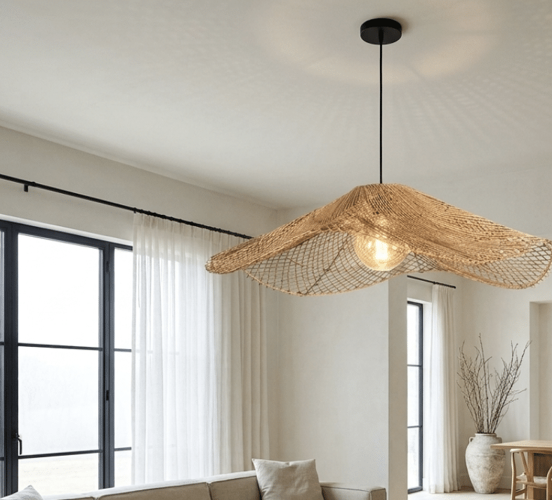 Choosing the right rattan pendant comes down to balancing weave density