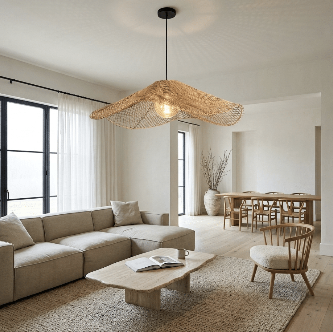 Choosing the right rattan pendant comes down to balancing weave density